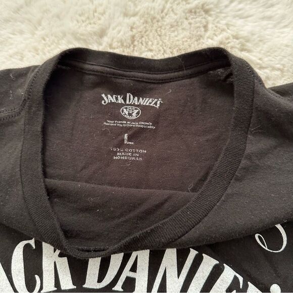 Jack Daniel’s Tennessee whiskey black oversized slouchy crop top - Picture 6 of 7